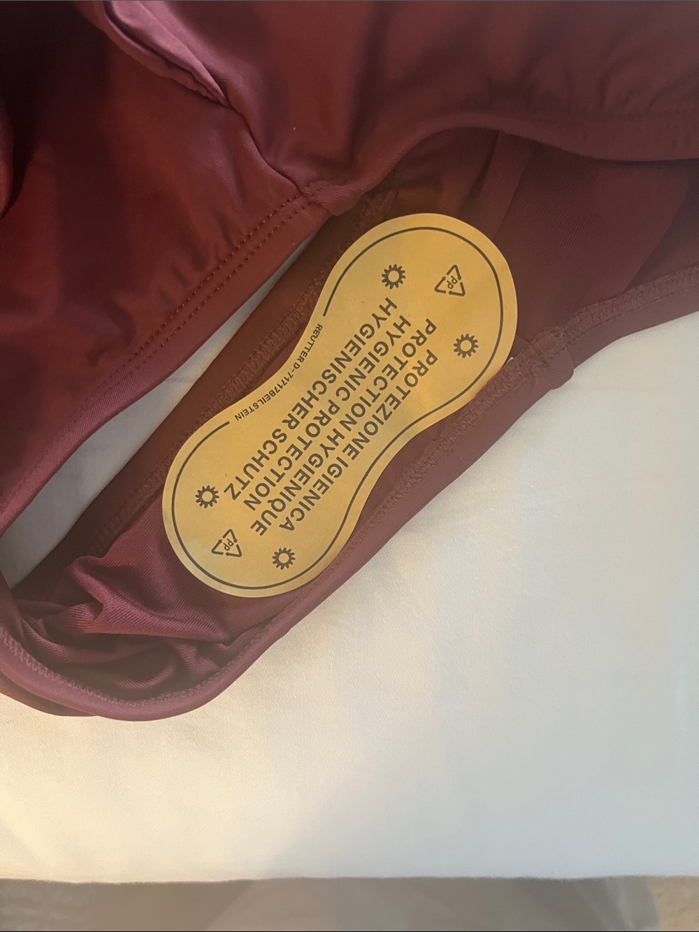 NWOT Michael Kors Deep Burgundy One-Piece Swimsuit with Gold Accent - Picture 4 of 4